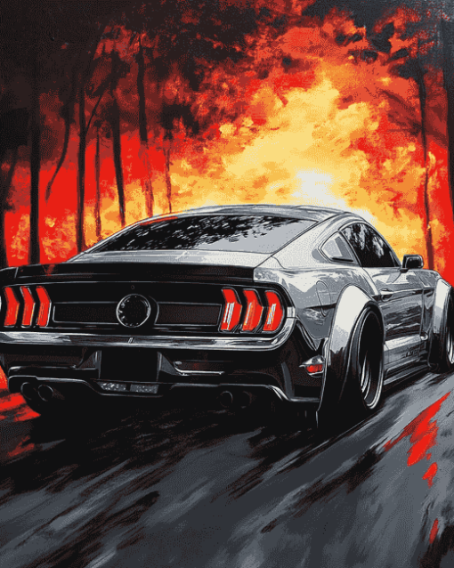 Mustang Eleanor Engine Diamond Painting