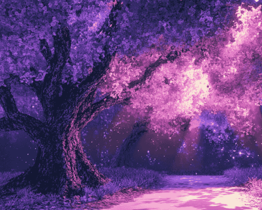 Mystical Fantasy in Purple Diamond Painting