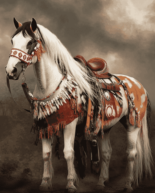 Native American Horse Art Diamond Painting