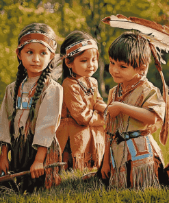 Native American Kids Diamond Painting