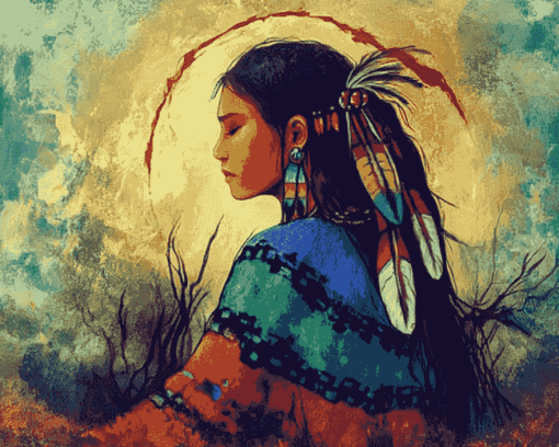 Native American Women Diamond Painting