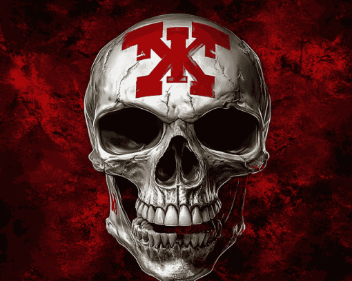 Nebraska Huskers Blackshirts Skull Diamond Painting