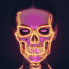 Neon Skeleton Skull Diamond Painting