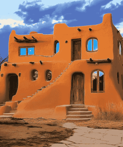 New Mexico Houses Diamond Painting