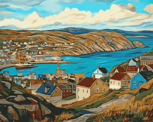 Newfoundland Landscapes Mountains Diamond Painting