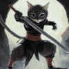 Ninja Cat Animation Diamond Painting