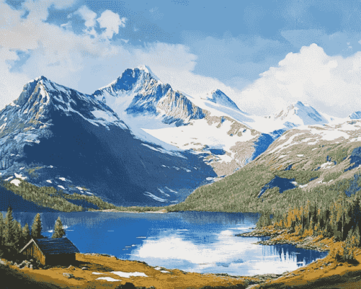 Norwegian Mountain Landscapes Diamond Painting