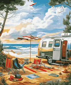 Oceanside Airstream Adventure Diamond Painting