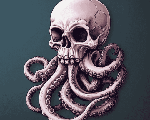 Octopus Skull Diamond Painting