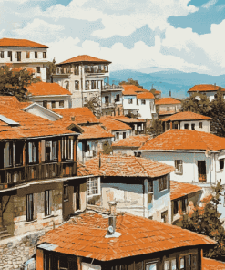 Ohrid City Buildings Diamond Painting