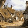 Old England Village Scenes Diamond Painting