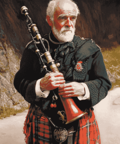 Old Scottish Piper Vintage Diamond Painting