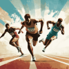 Olympic Runners Animation Diamond Painting