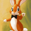 Orange Big Eared Rabbit Diamond Painting