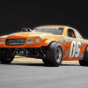 Orange Stock Car Racing Diamond Painting