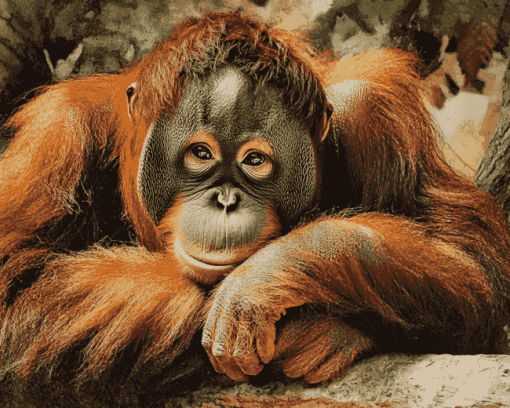 Orangutans Jungle Diamond Painting