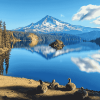 Oregon Mountain Lake Scene Diamond Painting