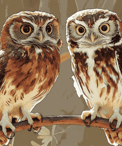 Owl Couple Diamond Painting Birds