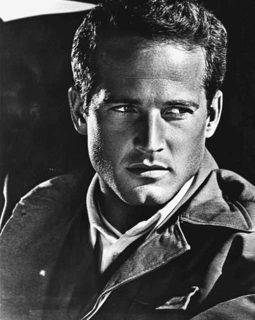 Paul Newman Black and White Diamond Painting