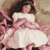 Pink Little Girl Diamond Painting