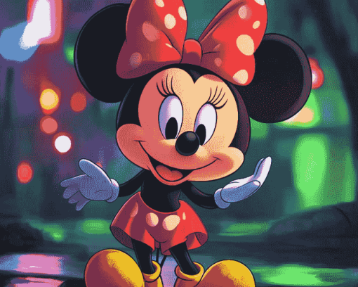 Pink Minnie Mouse Diamond Painting