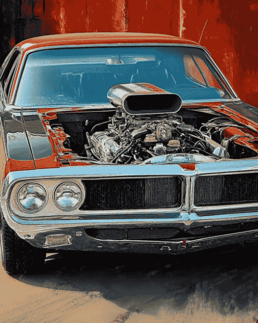 Plymouth Roadrunner Car Diamond Painting