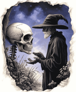 Pratchett Skull Art Diamond Painting