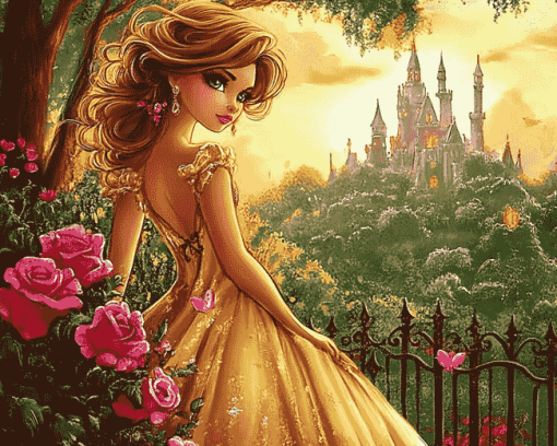 Pretty Princess Cartoons Diamond Painting