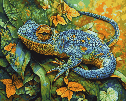 Psychedelic Chameleon Animation Diamond Painting