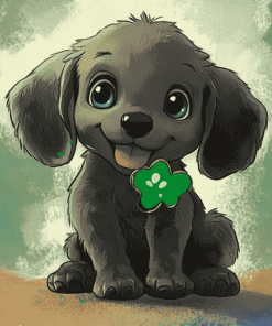 Puppy In My Pocket Cartoon Diamond Painting