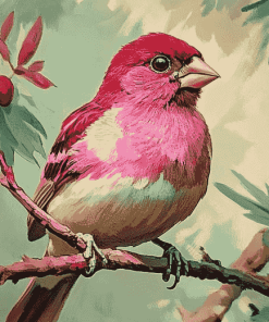 Purple Finch Bird Diamond Painting