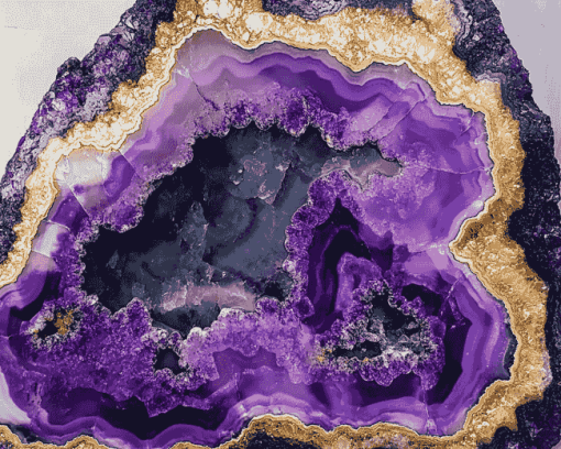 Purple Geode Stone Diamond Painting