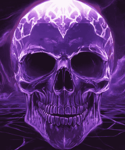 Purple Skull Skeleton Diamond Painting