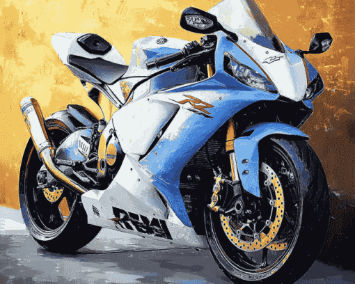 R1 Motorbike Engine Diamond Painting