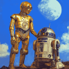 R2D2 and C3PO Robot Adventure Diamond Painting