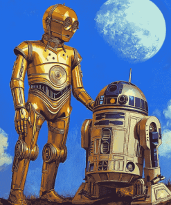 R2D2 and C3PO Robot Adventure Diamond Painting