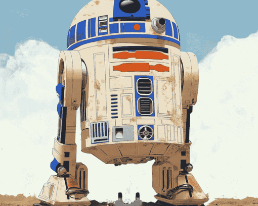 R2d2 Cartoon Diamond Painting