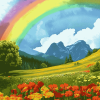 Rainbow Fields Diamond Painting