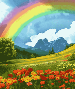 Rainbow Fields Diamond Painting