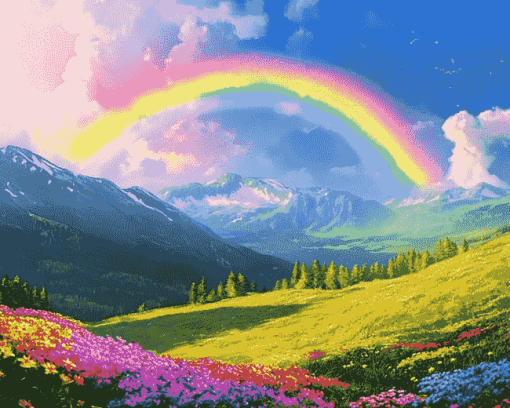 Rainbow Fields Diamond Painting