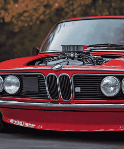 Red BMW E10 Car Diamond Painting