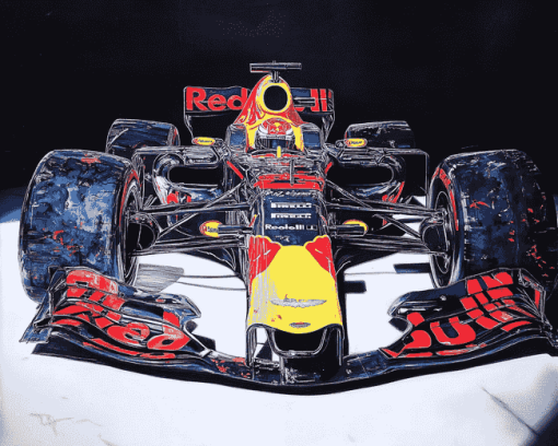 Red Bull Race Cars Diamond Painting