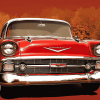 Red Classic Chevy Vintage Diamond Painting