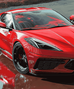 Red Corvette Stingray Diamond Painting