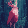 Red Forest Spirit Cartoon Diamond Painting