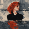 Red Hair Woman Diamond Painting