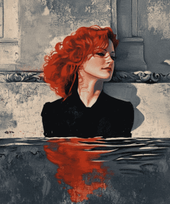 Red Hair Woman Diamond Painting