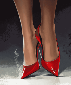 Red High Heels Animation Diamond Painting