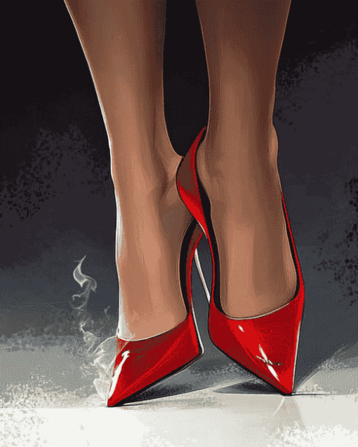 Red High Heels Animation Diamond Painting