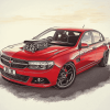 Red Holden Commodore Engines Diamond Painting